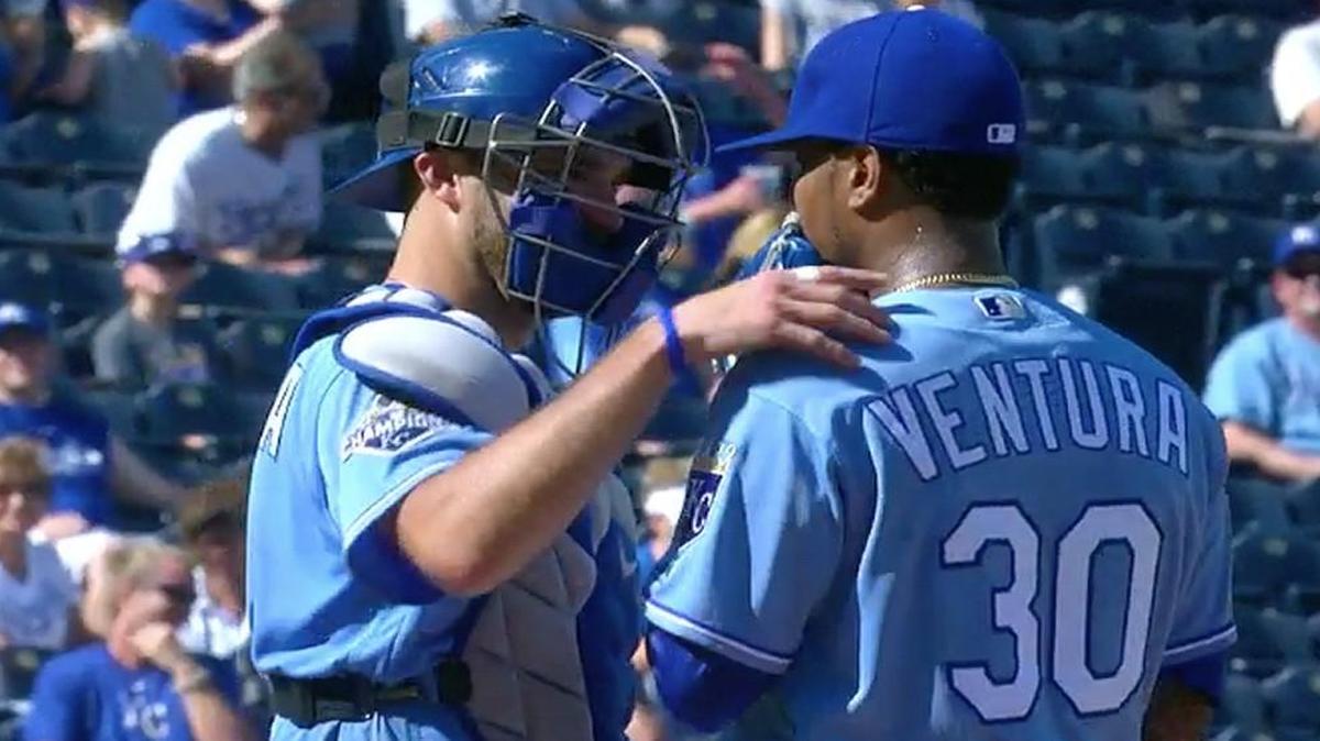 Drew Butera and Yordano Ventura got to talk about the scary moment.