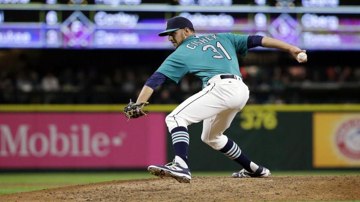 Seattle Mariners closing pitcher Steve Cishek got the save by pitching the ninth inning on Friday night.