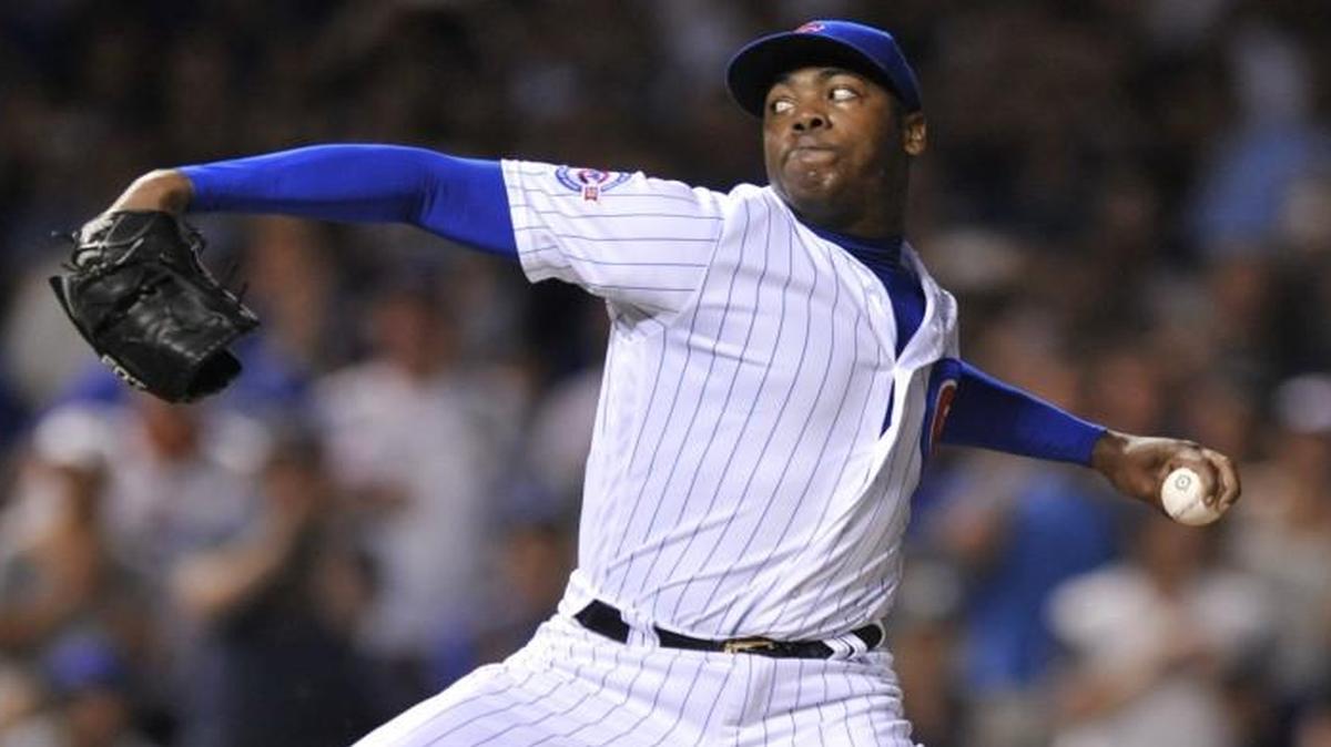 Chicago Cubs closer Aroldis Chapman.