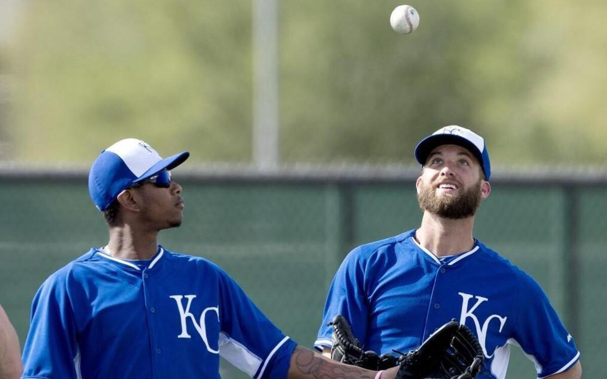 Yordano Ventura (left) and Danny Duffy during spring training in 2014.