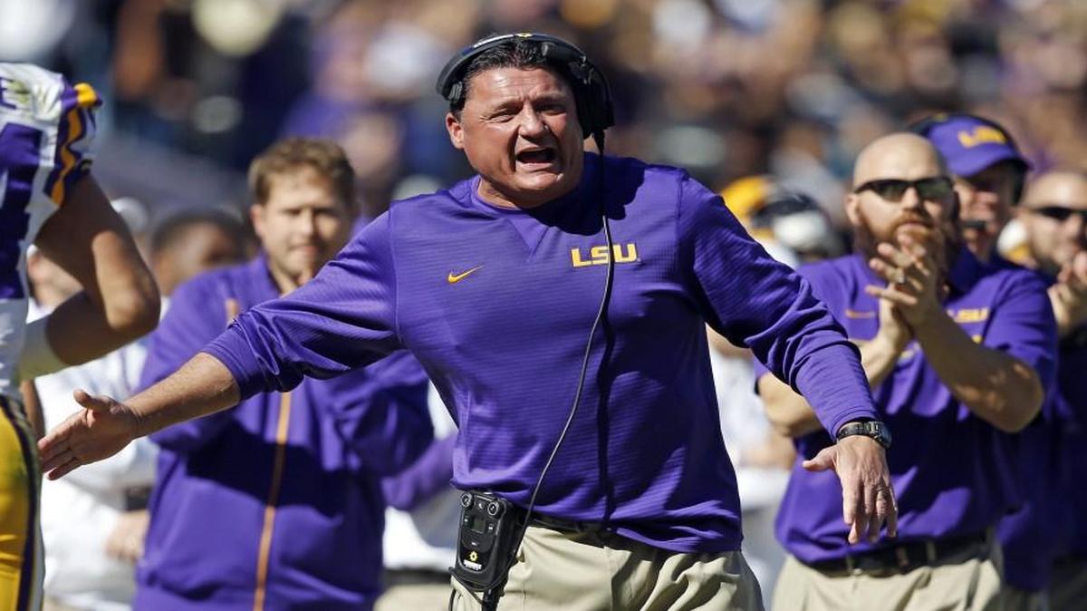 LSU head coach Ed Orgeron.
