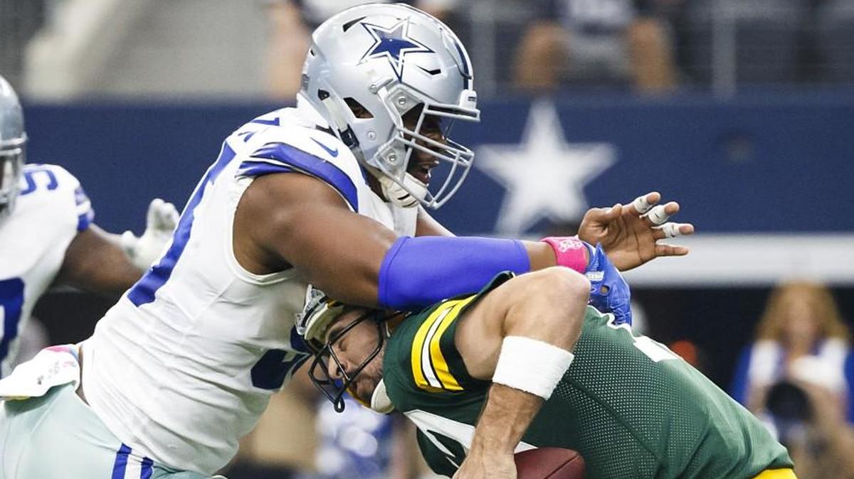 Green Bay Packers quarterback Aaron Rodgers was sacked by Dallas Cowboys defensive tackle David Irving during a game last month.