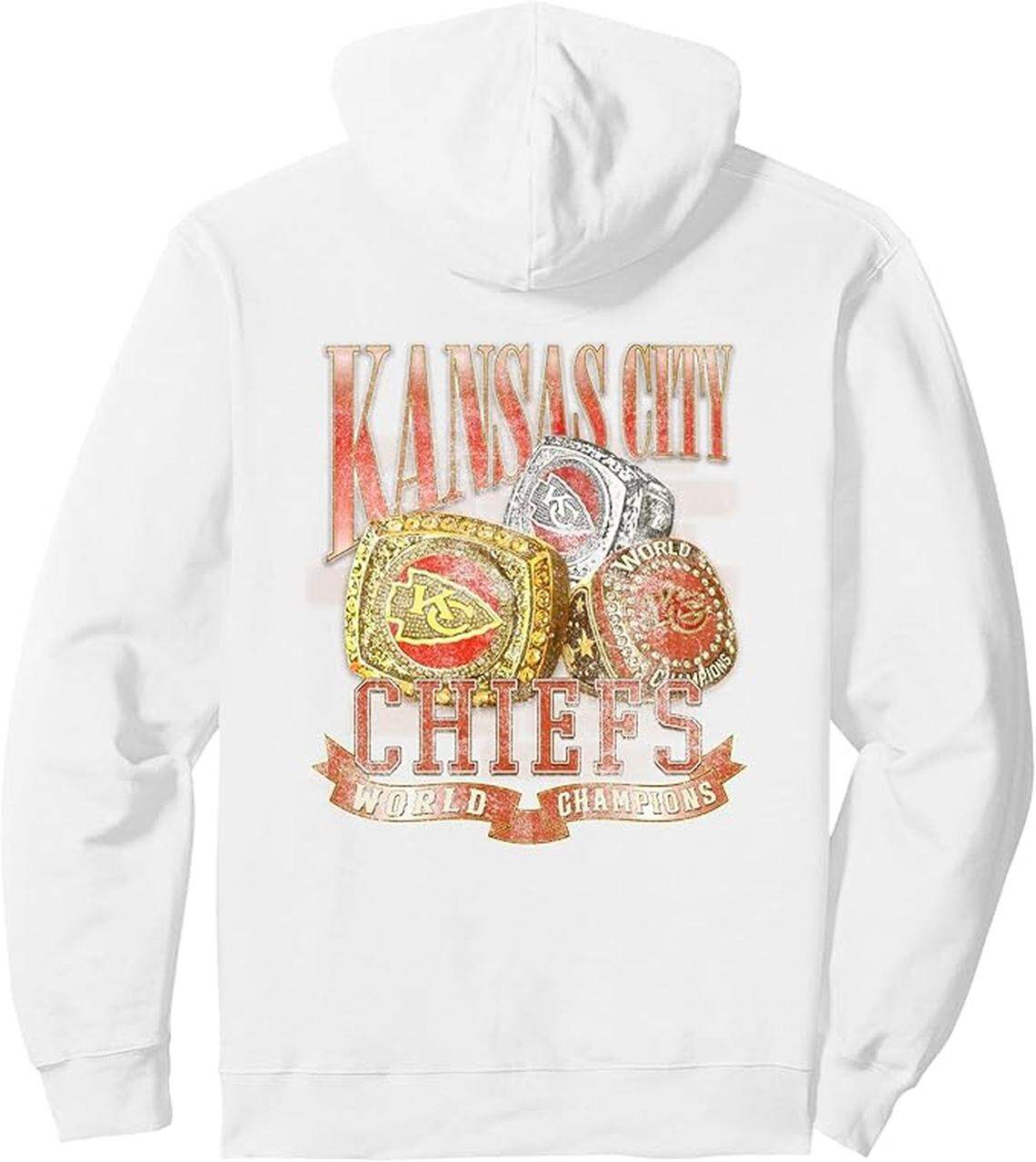 The back of the white hoodie.