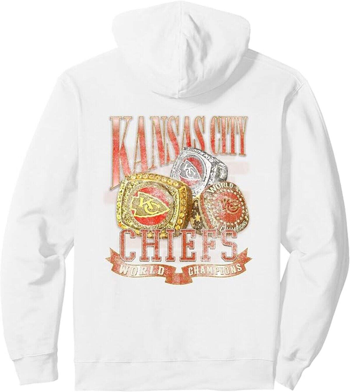 The back of the white hoodie.