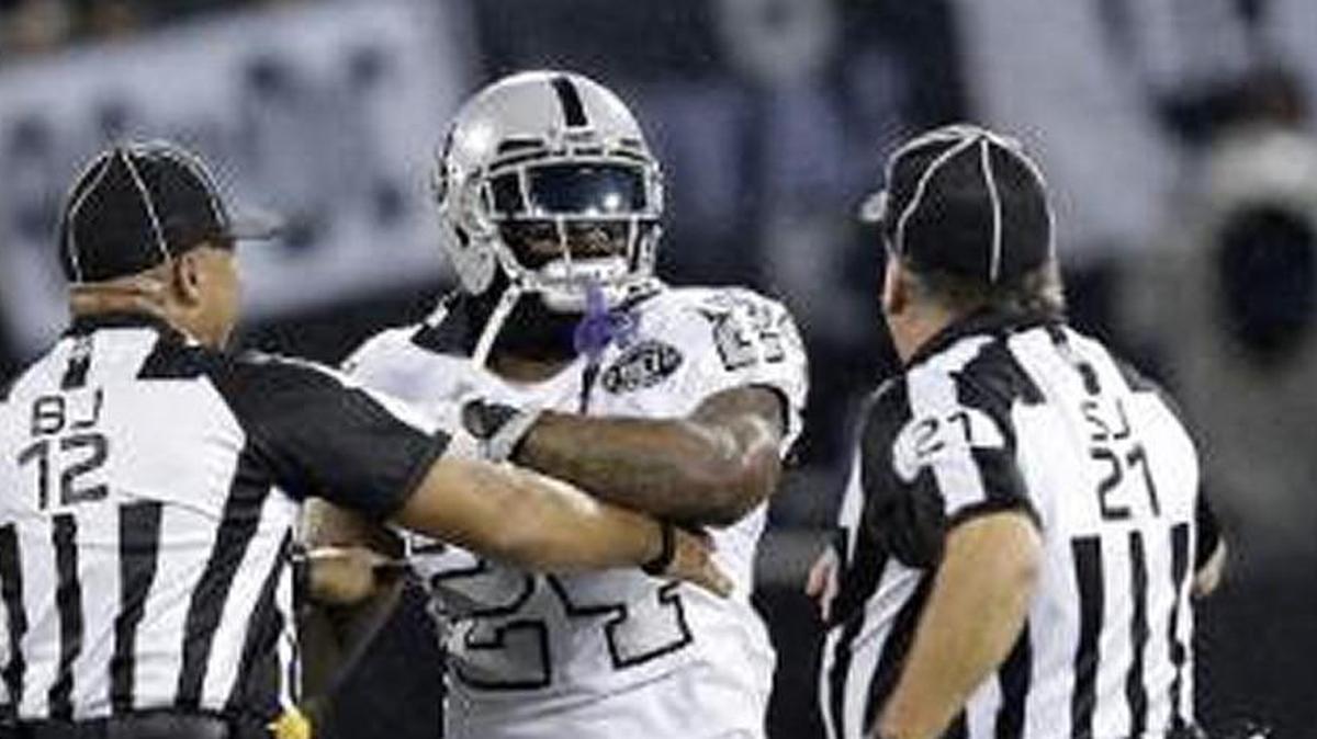 Marshawn Lynch pushed an official on Thursday night.