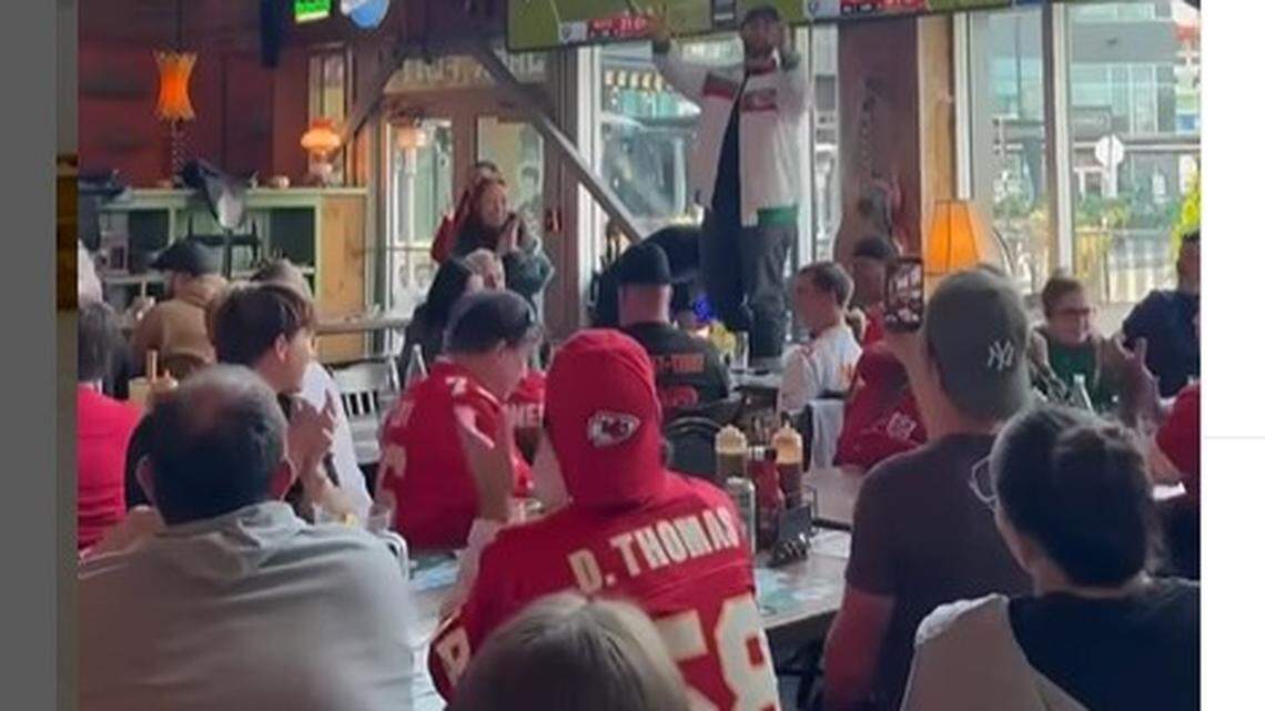 Laurent Duvernay-Tardif held a watch party for Chiefs fans in Canada on Sunday.