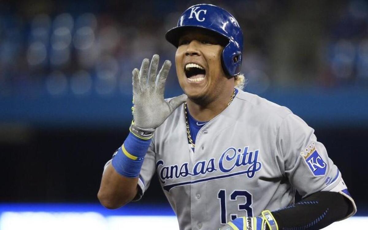 Kansas City Royals catcher Salvador Perez will be yelling ahead of Monday’s Chiefs game.