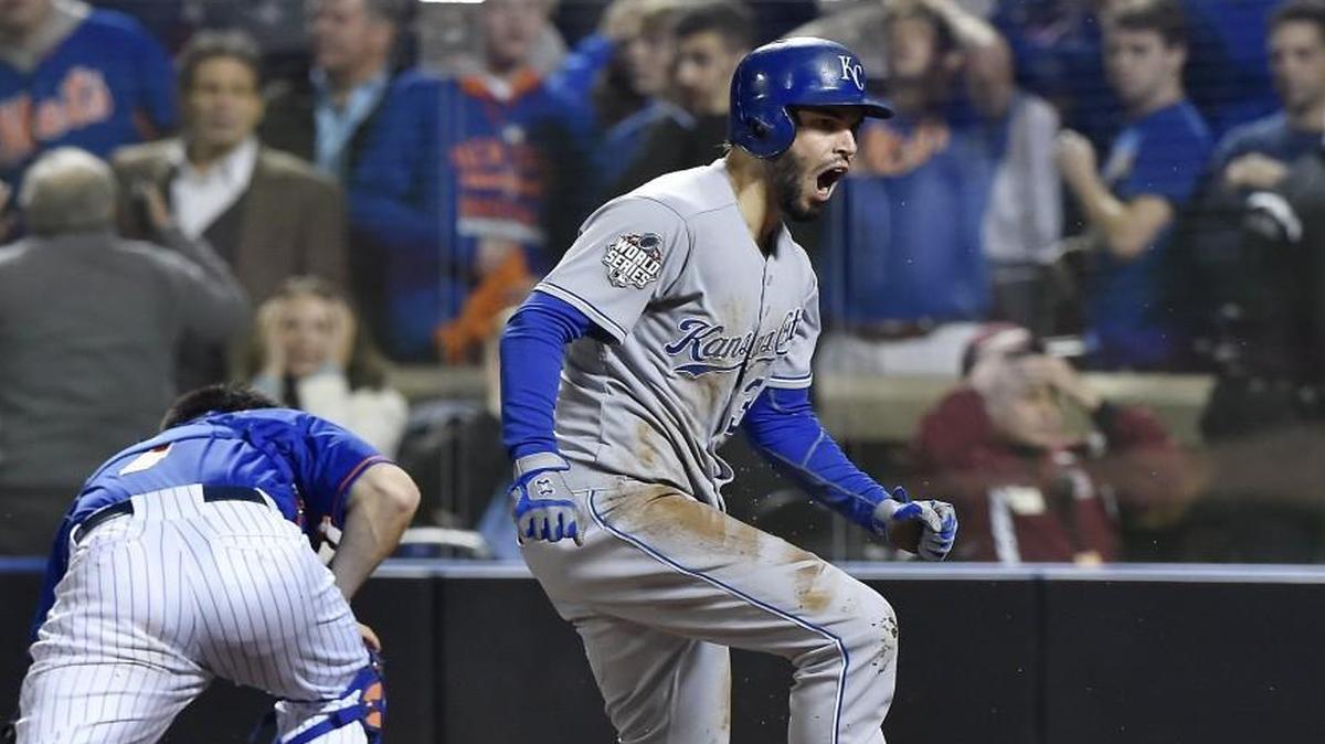 For Kansas City Royals fans, this is a great memory: first baseman Eric Hosmer scoring in the ninth inning of Game 5 of the World Series at Citi Field in New York.