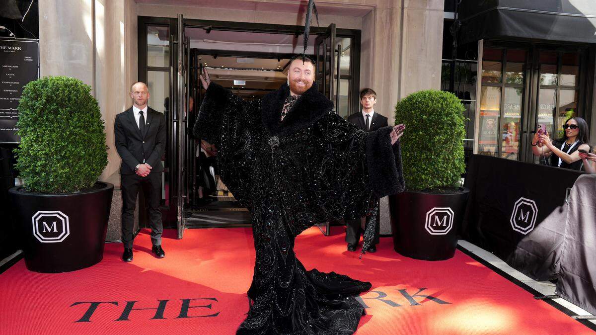 Sam Smith at The Mark Hotel Met Gala 2026 departures at The Mark Hotel on May 4, 2026 in New York City.