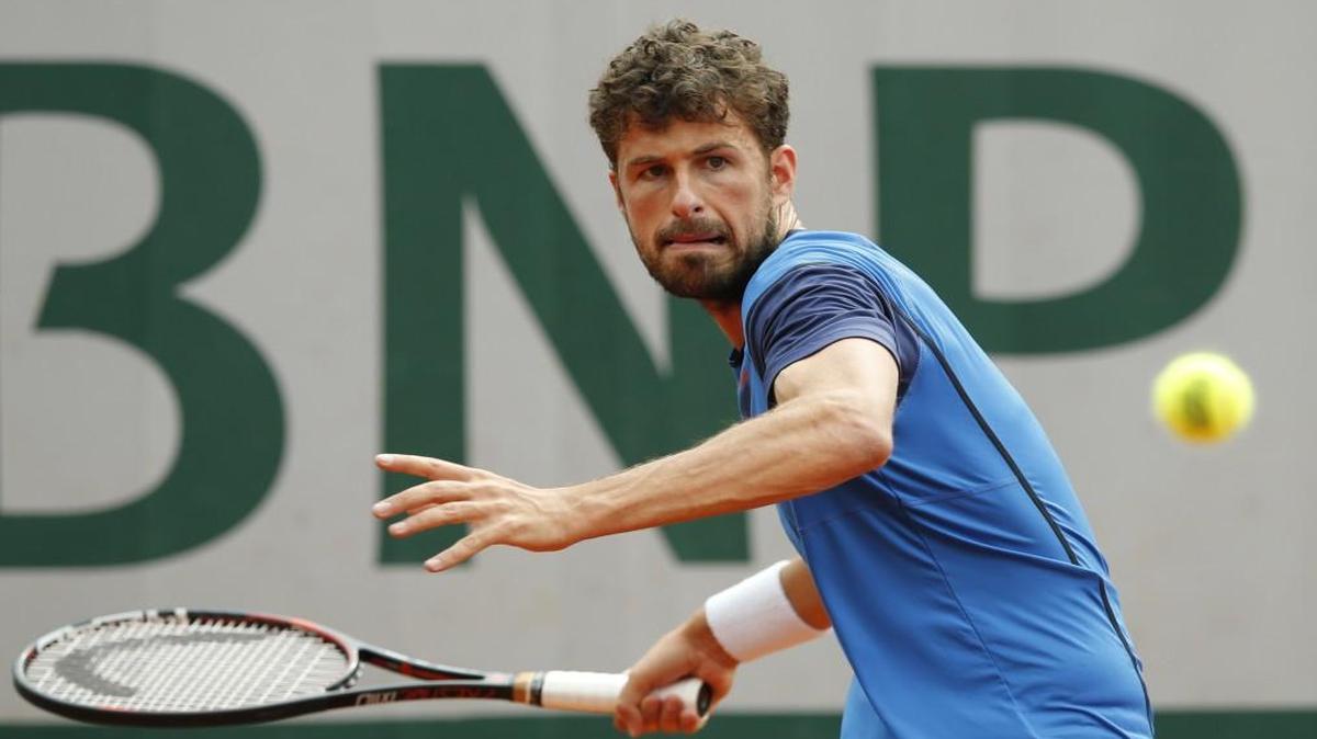 Robin Haase during his match at the French Open.