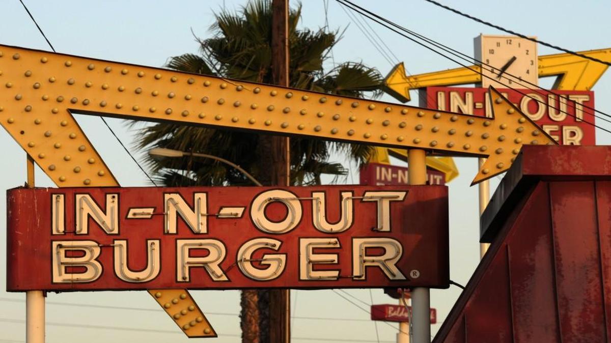 In-N-Out Burger signs.