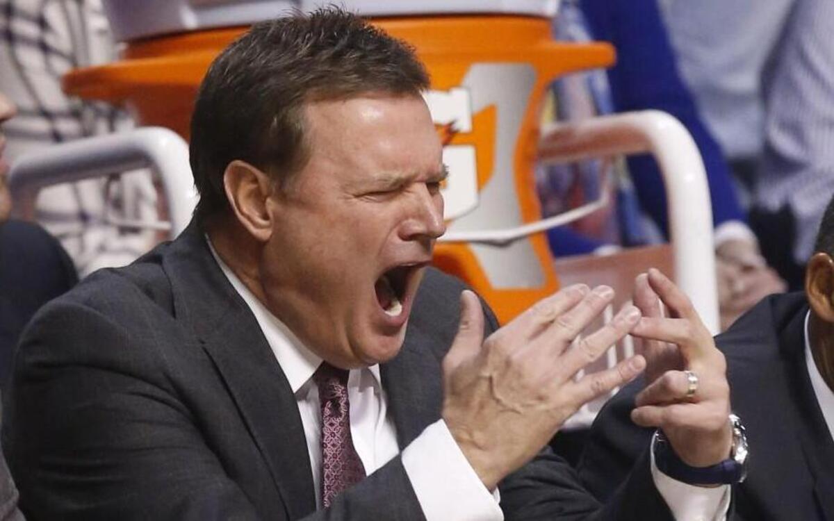 Kansas head coach Bill Self wasn’t happy at times on Tuesday as Oklahoma State won 86-67.