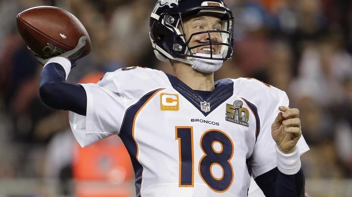 Denver Broncos quarterback Peyton Manning during Super Bowl 50.