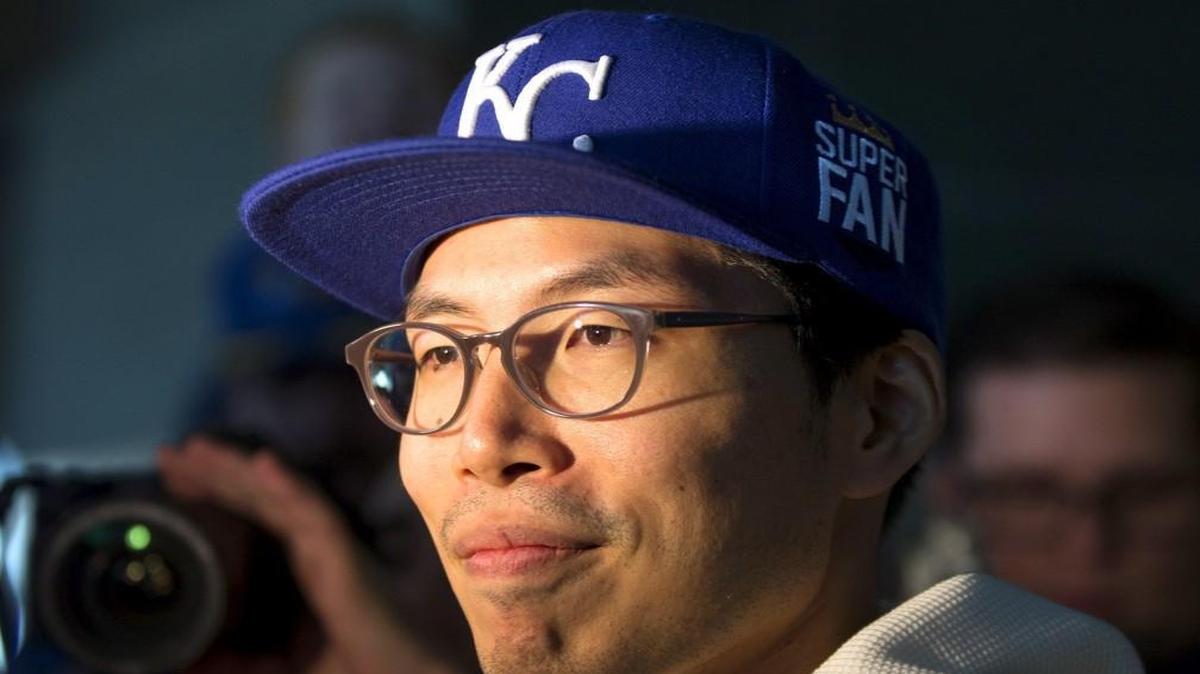 
SungWoo Lee spoke to the media after landing at KCI last October.
