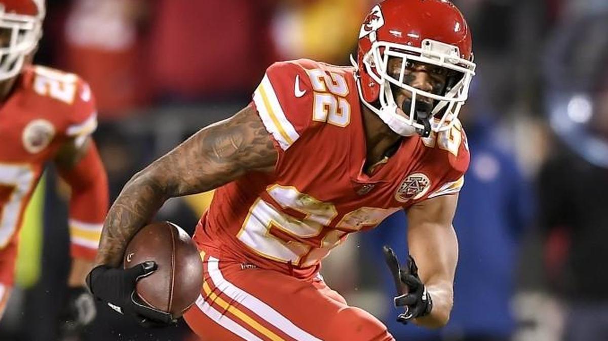 Kansas City Chiefs cornerback Marcus Peters returned a fourth-quarter interception against the Los Angeles Chargers on Saturday night.