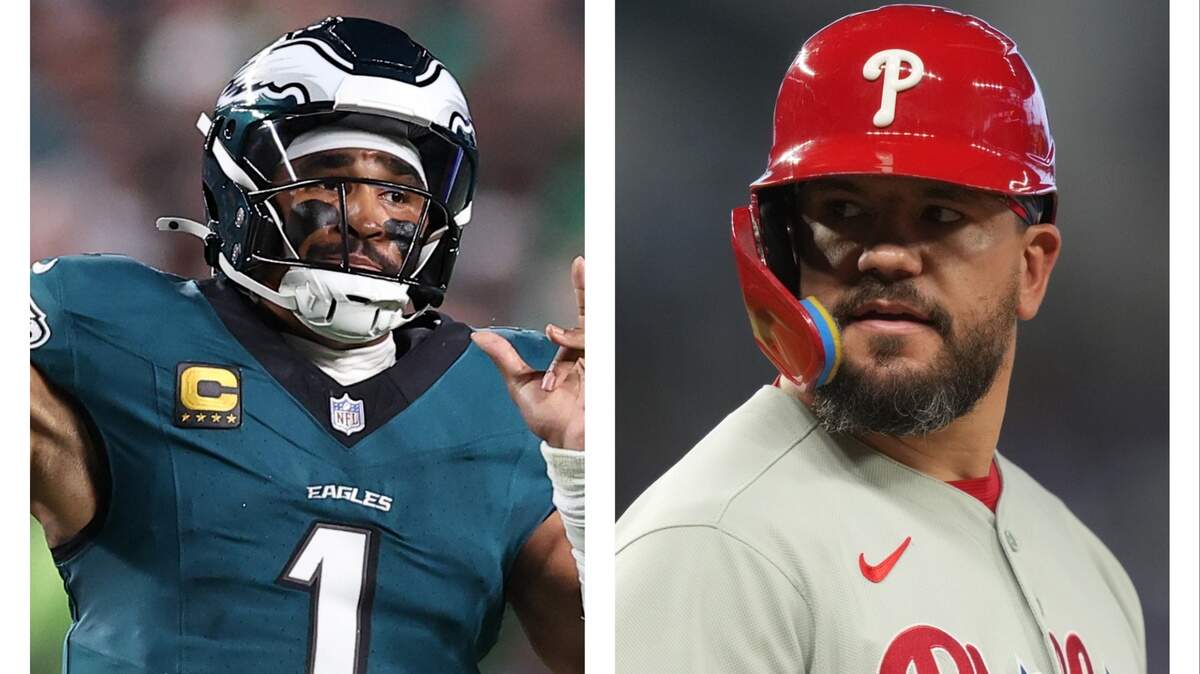 Jalen Hurts and Kyle Schwarber will both be looking to beat Kansas City sports teams this weekend.
