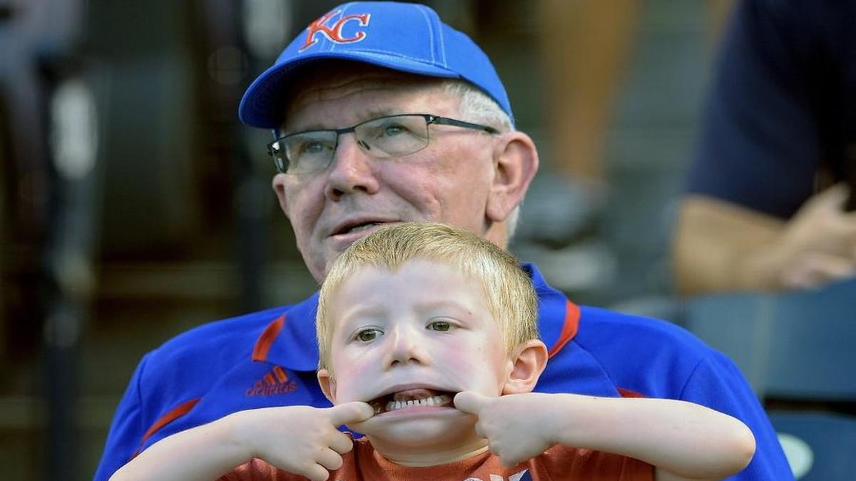 Kansas announcer Bob Davis had company while being honored in the Buck O’Neil Legacy Seat before a Royals game last season at Kauffman Stadium.