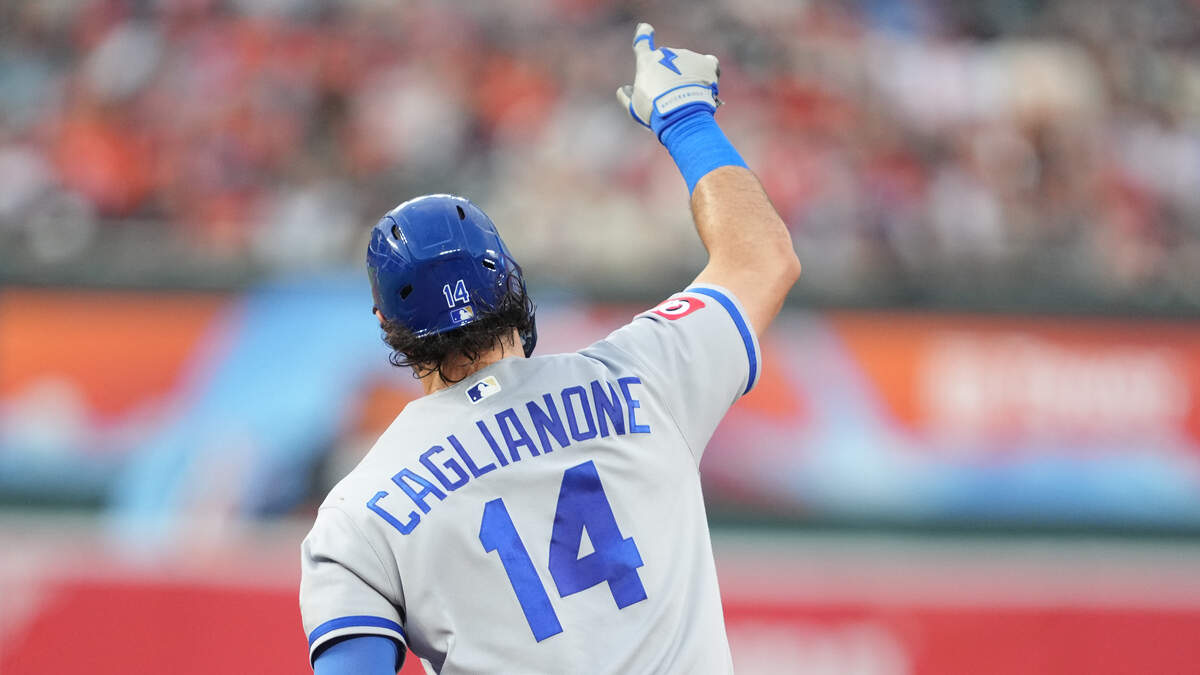 Royals right fielder Jac Caglianone celebrates a home run in the fourth inning during a baseball game against the Baltimore Orioles at Oriole Park at Camden Yards on July 10, 2026 in Baltimore.