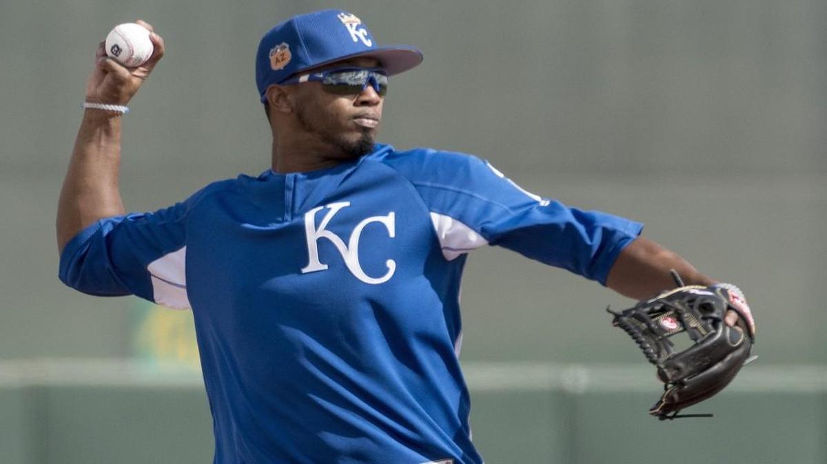 Kansas City Royals shortstop Alcides Escobar during a spring-training workout in Surprise, Ariz.