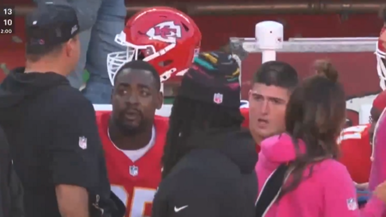Chiefs’ Chris Jones spotted yelling at position coach during Sunday’s NFL game