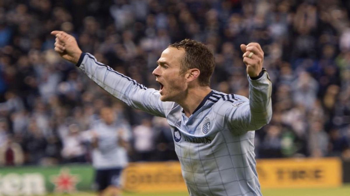 Sporting Kansas City midfielder Brad Davis celebrated after scoring against Toronto FC last Sunday.