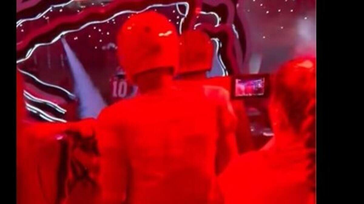 Here is what it looks like for the Chiefs players in their new introductions.