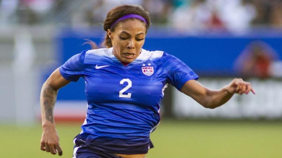Sydney Leroux while playing with the U.S. national team in 2015.