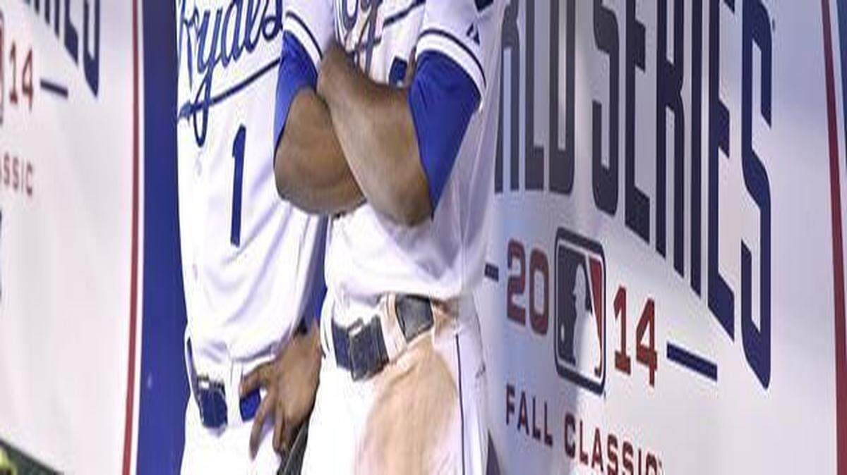 
Jarrod Dyson (left), Lorenzo Cain and the rest of the Royals won’t be in the World Series this fall if the pundits are correct.
