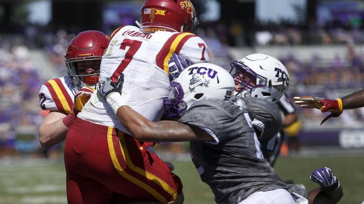 Iowa State quarterback Joel Lanning ran the ball against TCU last season.