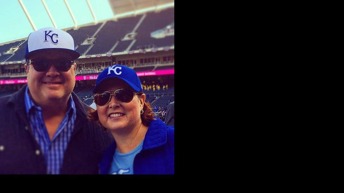 "Modern Family" actor and Kansas City, Kan., native Eric Stonestreet posed with his sister before game two of the World Series Wednesday. 
