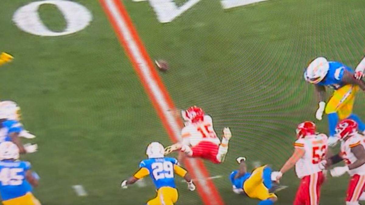 This was on a 12-yard pass Friday night for the Chiefs.