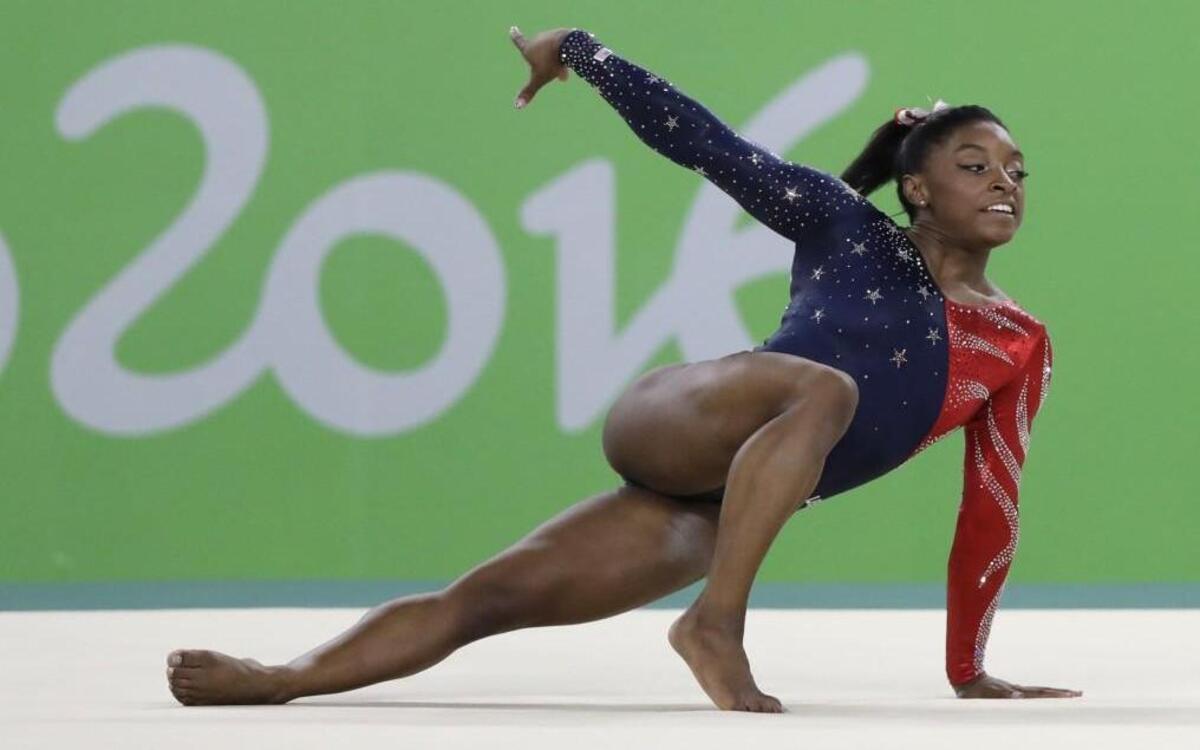 Simone Biles performed on the floor Sunday during the artistic gymnastics women’s qualification at the 2016 Summer Olympics in Rio de Janeiro, Brazil.