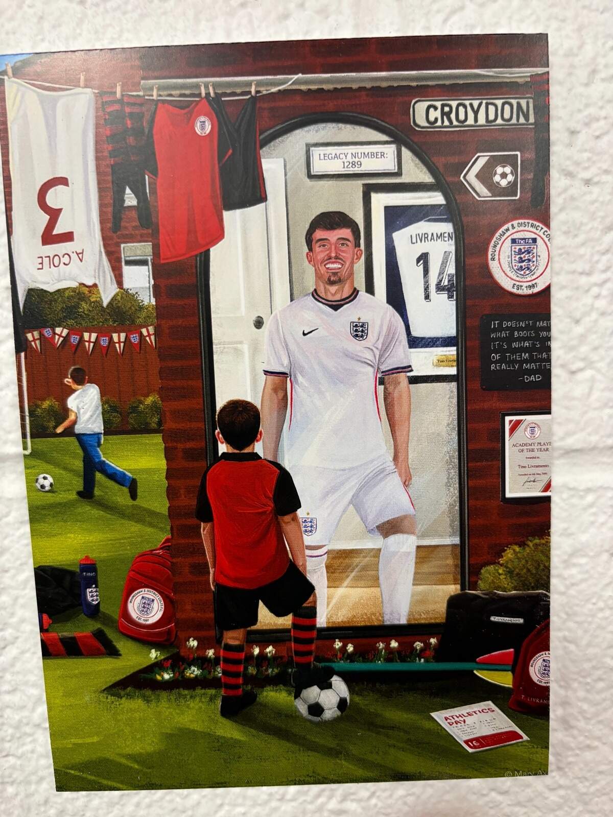One of the “Origins” stories involving an England player.