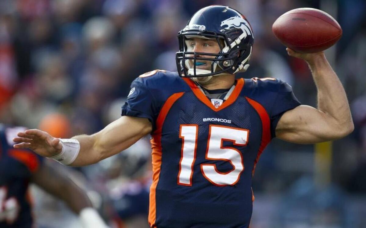 Tim Tebow with the Broncos.
