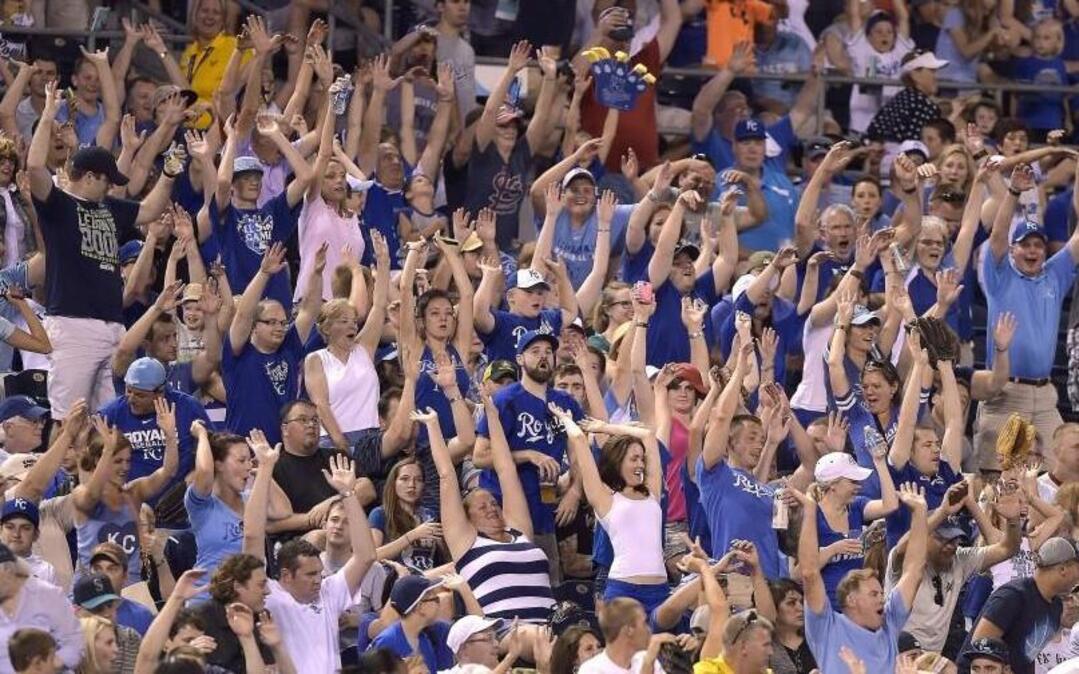 Fans did the Wave at a Royals game in 2014.
