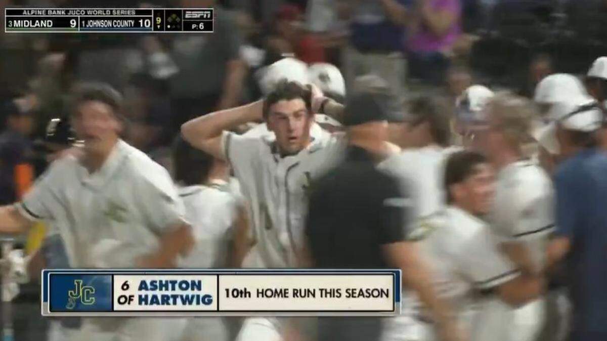 It was pandemonium at the end of the latest win by the Johnson County Community College baseball team.