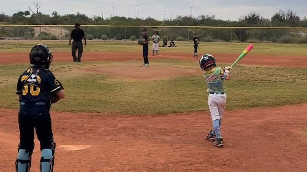 Two of Zack Greinke’s sons faced off in a little-league baseball game.