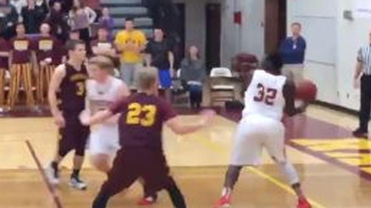 This player probably will never have a more unlikely game-winning shot.