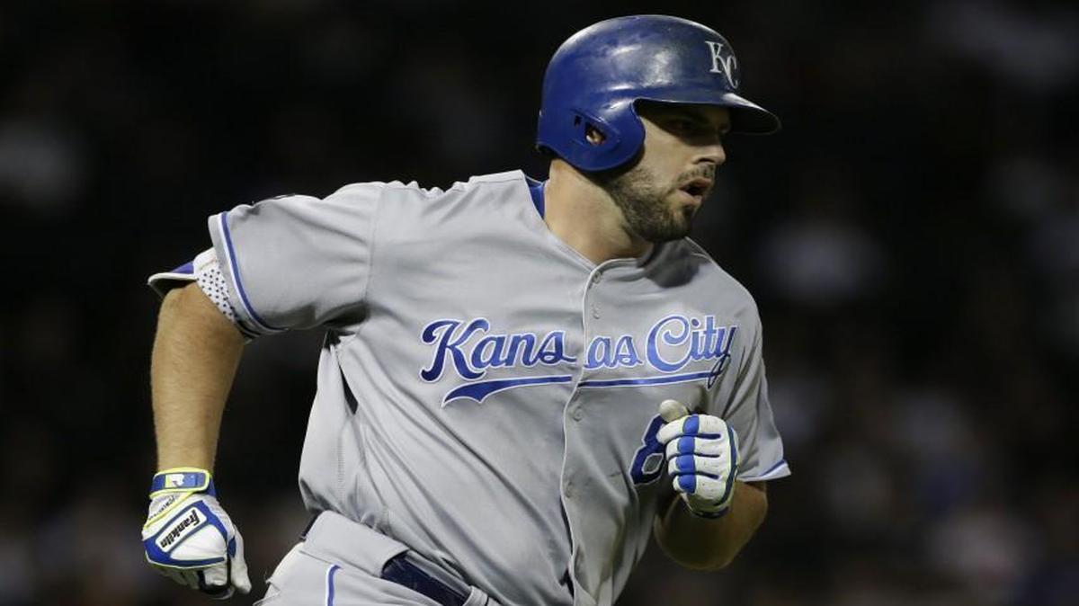 Kansas City Royals third baseman Mike Moustakas during a game last month.