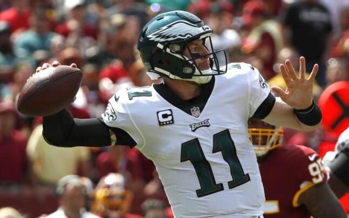 Philadelphia Eagles quarterback Carson Wentz during Sunday’s game.