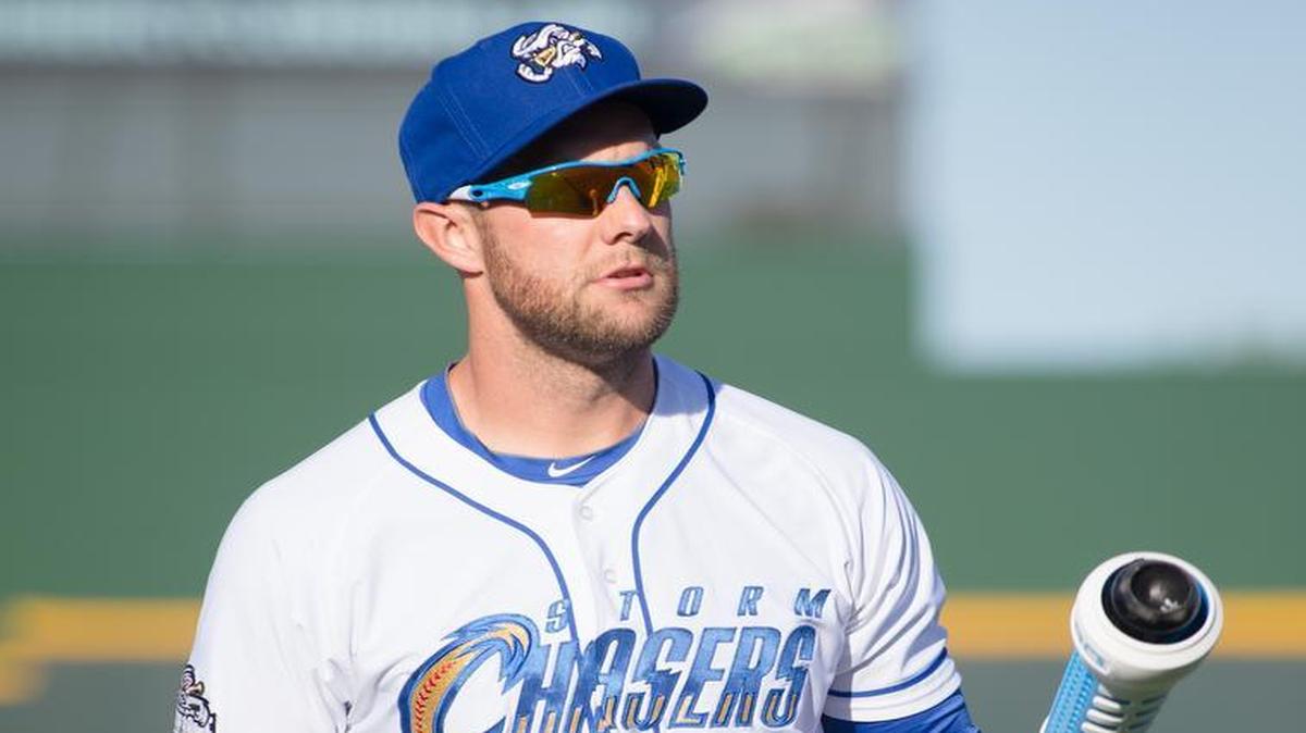 
Alex Gordon wielded a big bat during Sunday’s Storm Chasers game in Papillion, Neb. 
