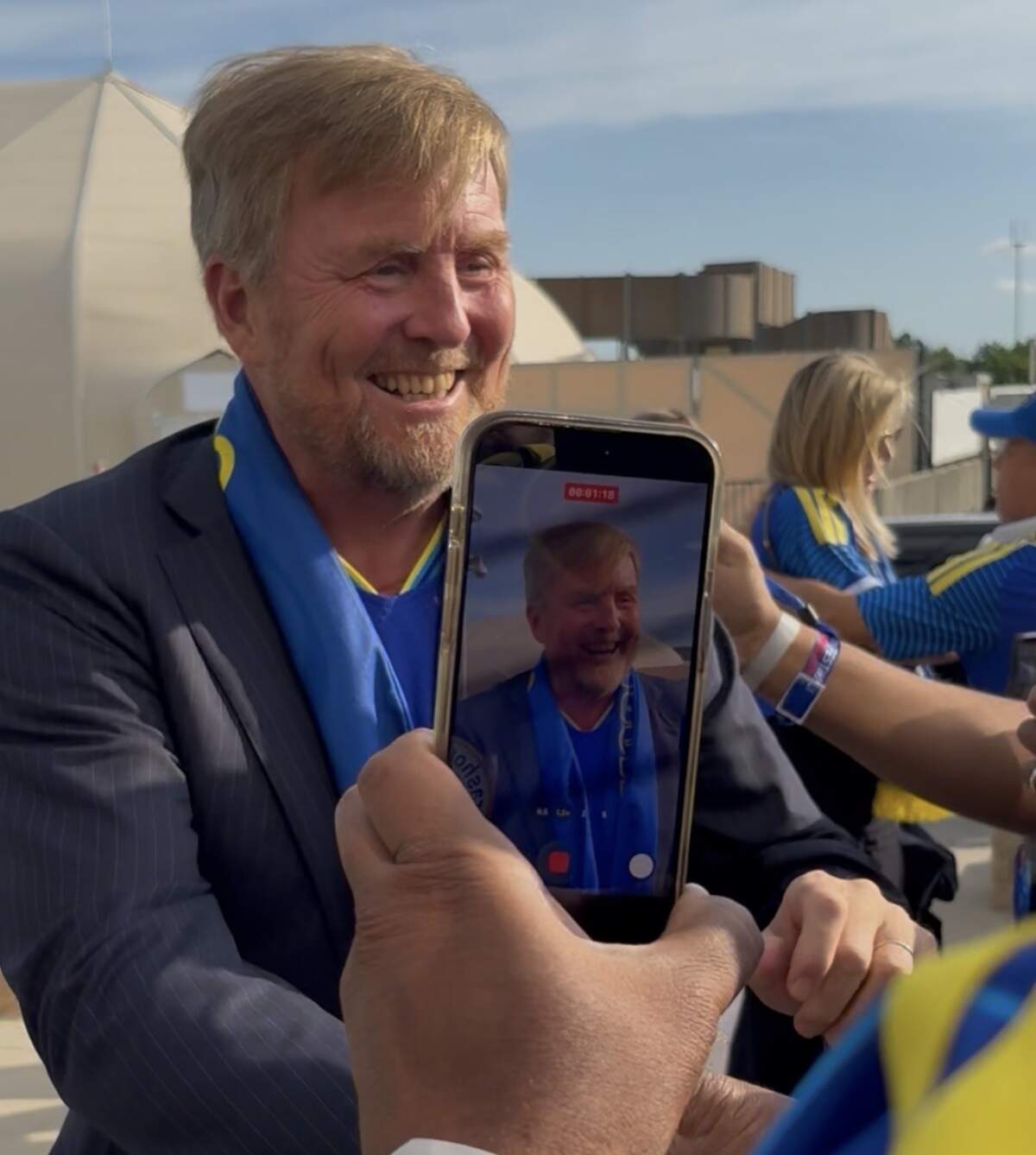 IMG_5531.jpg Netherlands King Willem-Alexander was all smiles outside Arrowhead Stadium (can I call it that again?).