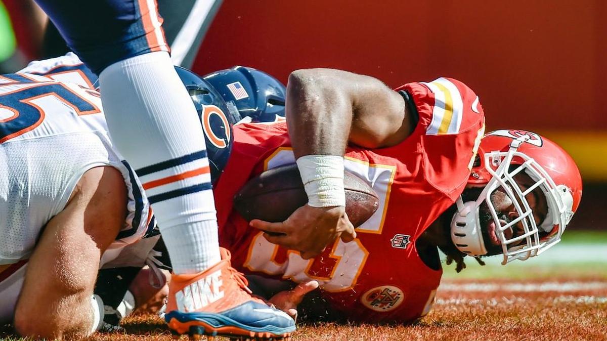 
Kansas City Chiefs outside linebacker Ramik Wilson recovered a fumble by Chicago Bears quarterback Jay Cutler and scored a touchdown on Sunday.
