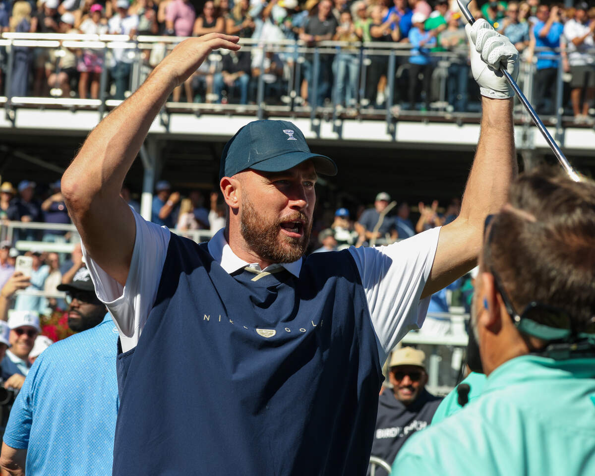 Chiefs tight end Travis Kelce at the Phoenix Open pro-am.