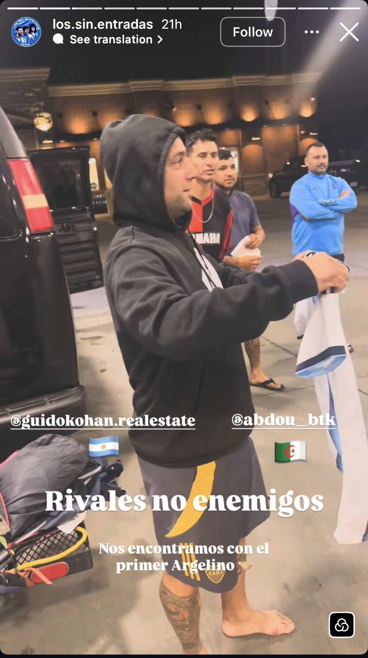 The Argentina fan shared about the exchange too.