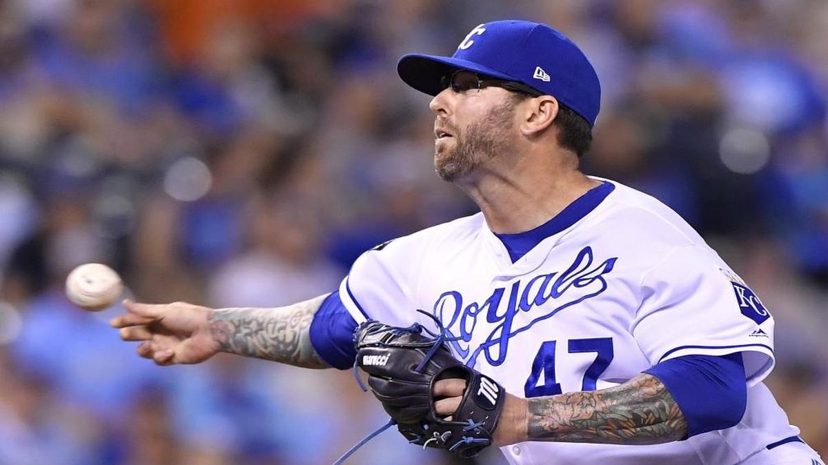 Kansas City Royals relief pitcher Peter Moylan.