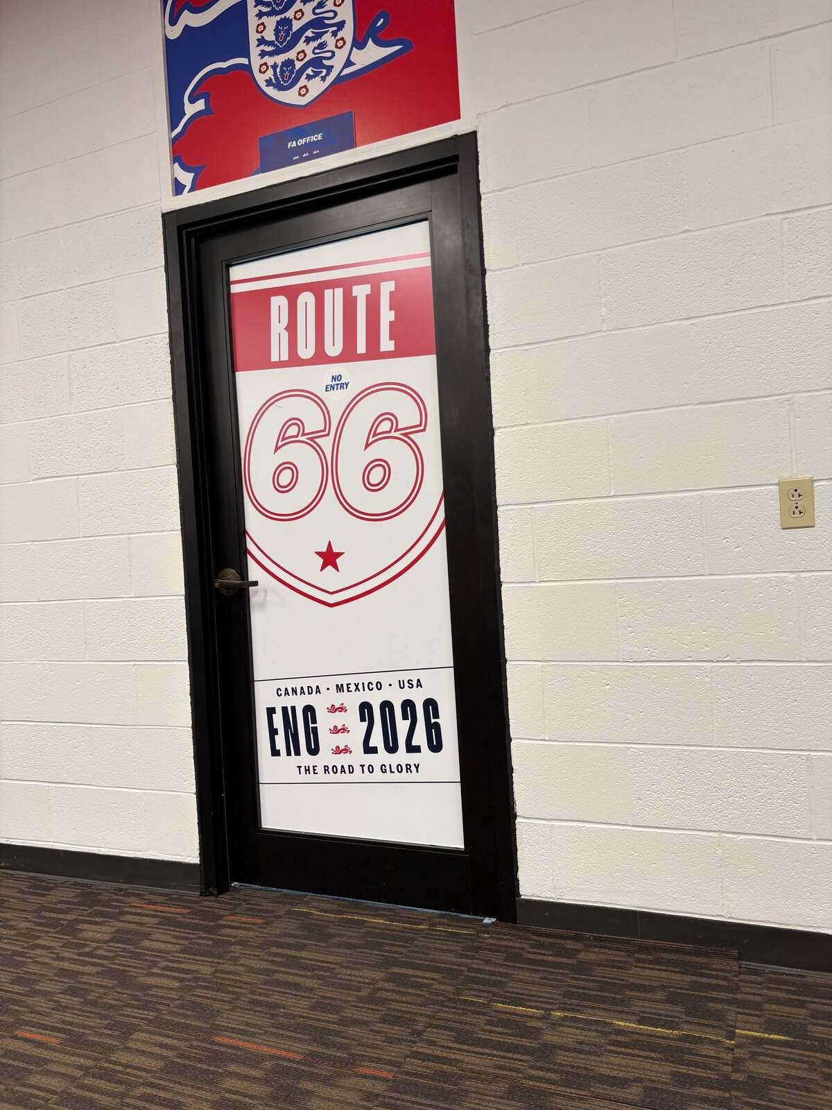 Inside the England media room in Kansas City
