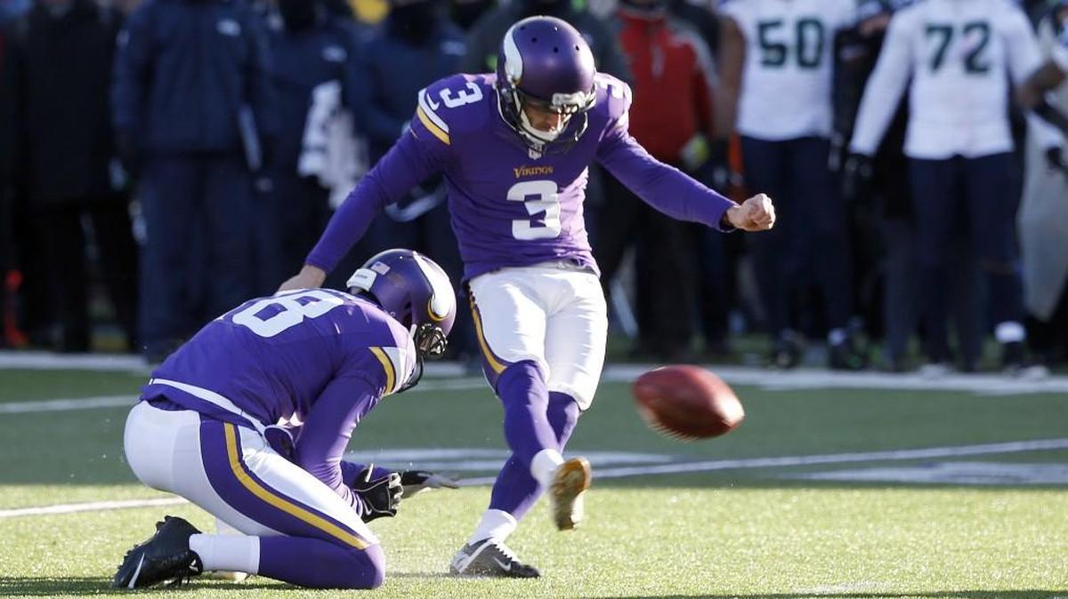 Minnesota Vikings kicker Blair Walsh missed a field goal in the waning seconds of a 2016 Wild Card Game.