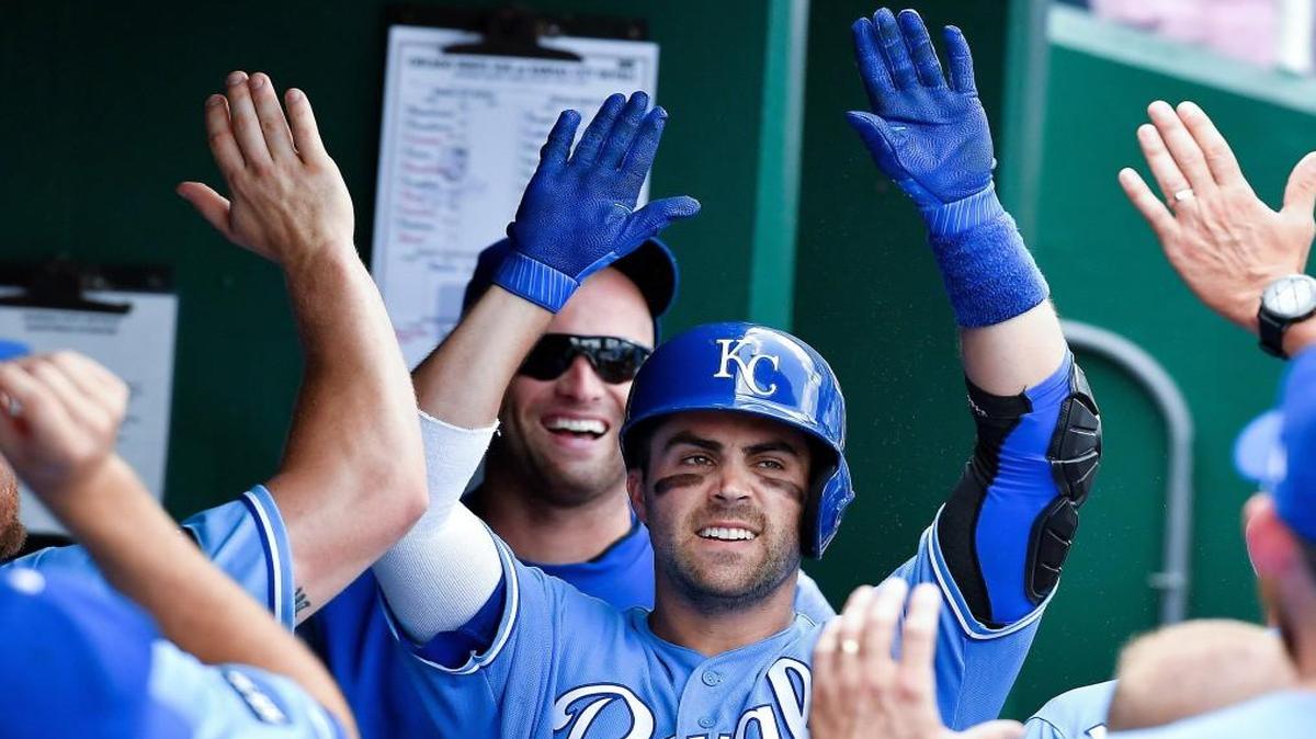 The Royals have done quite a bit of celebrating in their dugout during the steak.