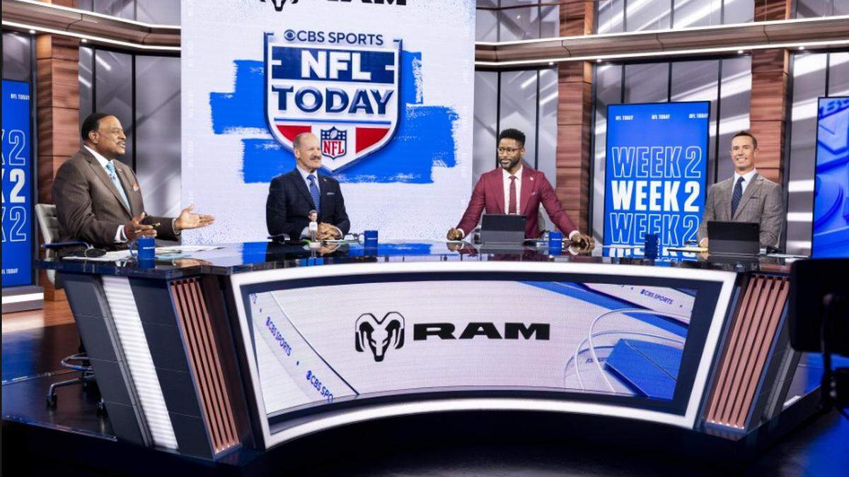 The CBS “NFL Today” show will be outside Arrowhead Stadium on Sunday.